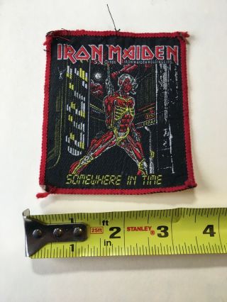Vintage Orginal 1986 Iron Maiden Somewhere In Time Patch