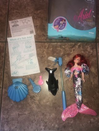 Vintage Little Mermaid Whale Of A Tale Ariel Tyco Doll