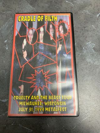 Cradle Of Filth Vhs Tape Cruelty Of Beast Tour