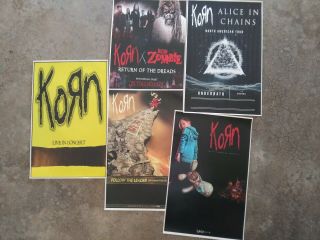 Korn Alice In Chains 11x17 Promo Tour Concert Poster Tickets Shirt Rob Zombie