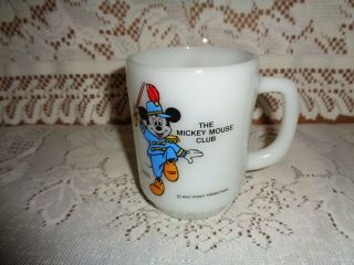Anchor Hocking Mickey Mouse Club 1955 Coffee Cup Mug Pepsi Fire King