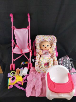 Hasbro Baby Alive Go Bye Bye Doll Blonde Crawling Toy With Accessories