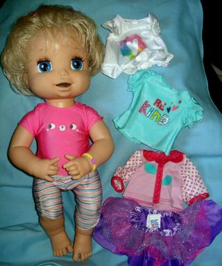 Hasbro Baby Alive Doll Learns To Potty Eyes & Mouth Moves Talks W/clothes