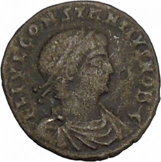 Constantius Ii Son Of Constantine The Great Ancient Roman Coin Standard I42513