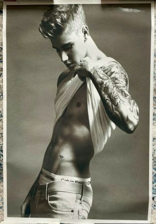 Justin Bieber Calvin Klein,  Sexy Photoshoot Glossy Poster,  24 " X 36 "