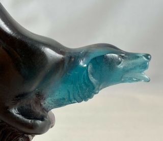 Very Rare,  Daum Crystal Pate - De - Verre Setter Dog Sculpture. 3