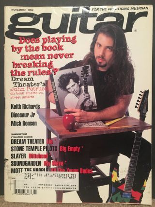 Guitar Ftpm Nov 1994 John Petrucci,  Keith Richards Poster,  Slayer,  Stp,  More