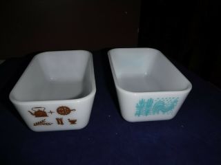 Pyrex Amish Butterprint & Early American Refrigerator Dishes 0502 No Lid