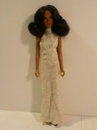 N Vintage 1977 Mego Diana Ross Doll - 12 " Doll With Dress