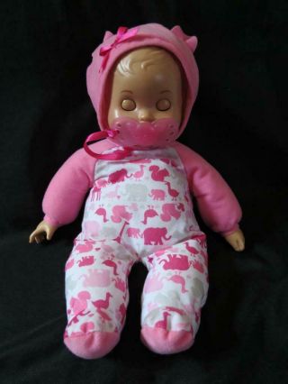 Fisher Price Little Mommy Bedtime Baby Doll with Pacifier Lights Up Music Talks 2