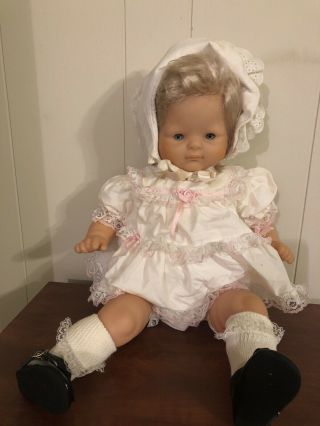 1984 Anselme Corolle Baby Doll Sleepy Eyes Vinyl And Cloth Adorable Dress