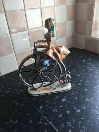 Febland Ornament Of A Lady On A Penny Farthing