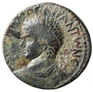 Large Roman Coin Of Mesopotamia Edessa " Goddess Seated " Elagabalus Certified