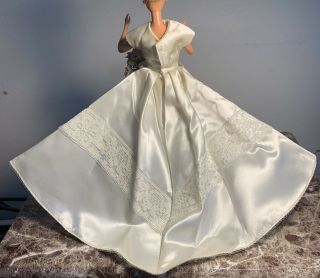 Vintage Barbie Satin & Lace Wedding Gown Exquisitly Made EUC 2