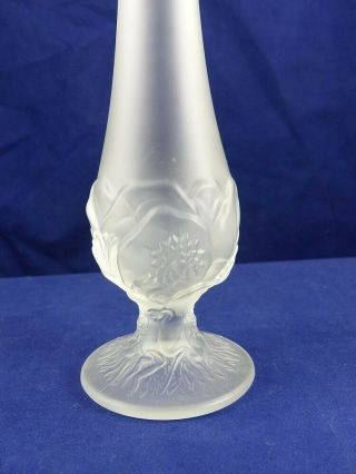 Fenton Art Glass Crystal Velvet Water Lily Pattern 9¾ 