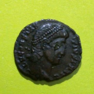 Theodosius Couronne Lauriers Vot Monnaie Romaine Sup Coin Bronze Theodose N99