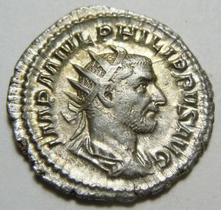 Philip I The Arab Ar Antoninianus Fides Militvm Fides Holding Standards Rome