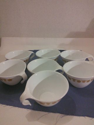 Vintage Corelle Livingware By Corning Golden Butterfly Set 7 Usa Coffee Tea Cup