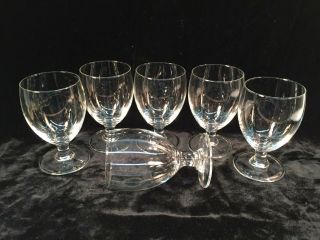 Short Footed Clear Glass 9 Oz.  Beer/water Goblets Set Of 6