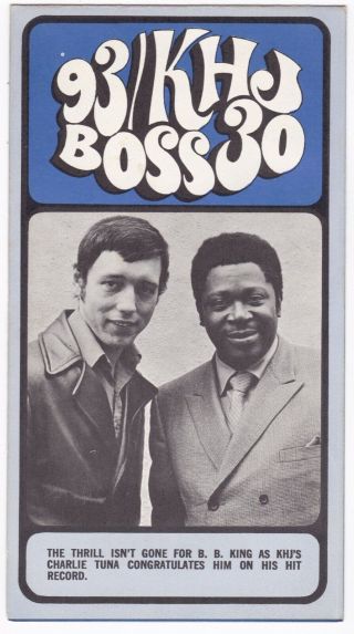 93 Khj Boss 30 Radio Station Flyer B B King 1970