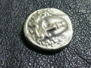 Larissa in Thessaly 356 BC - nymph.  horse - ancient Greek silver coin 4.  53 gr.  19 3