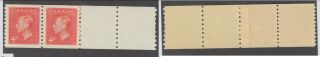 Mnh Canada 4 Cent Kgvi Coil End Strip 310 (lot 17678)