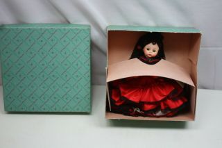Vintage 1969 Madame Alexander 8 " Spanish Girl Doll 795 Friends From Foreign Land