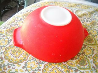 Vintage Pyrex Red Cinderella 4 Qt Mixing Bowl Friendship 444