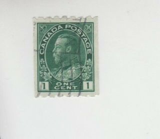 Canada King George V 1913 Sg224a 1c Blue - Green Perf 8 X Imperf V Good