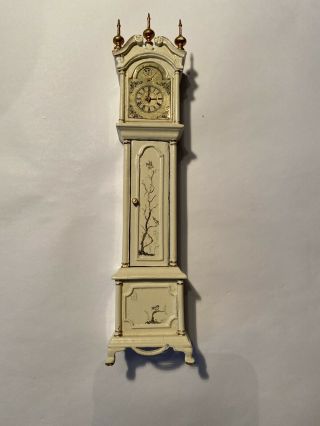 Bespaq 1:12 Handpainted White Grandfather Clock
