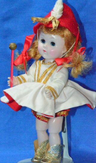 Vintage 8 " Vogue Ginny Doll Bkw Ml In Tagged Majorette Outfit
