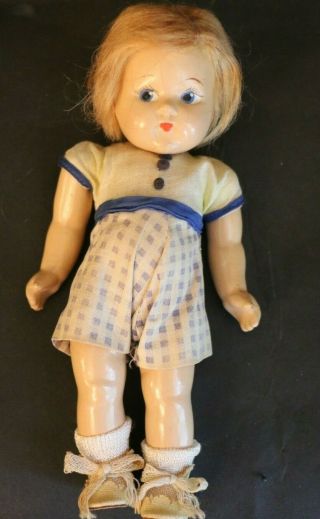 Vintage Vogue Painted Eye Ginny Doll,  8 In Composition,  1950 