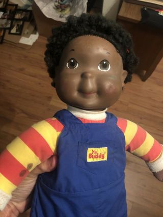 Vintage My Buddy Doll African American Black 22 " 1985 By Hasbro.  All.