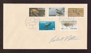 Canada 1982 Signed Combo Of Robert Bateman Stamp Artwork,  Sarnia Phil.  Cancels