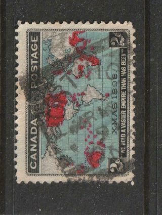 Canada Port Hope On Squared Circle Queen Victoria 2c Deep Blue Map 1899