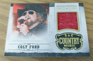 Colt Ford 2014 Panini Country Music " Musician Materials " Event - Worn Relic /73