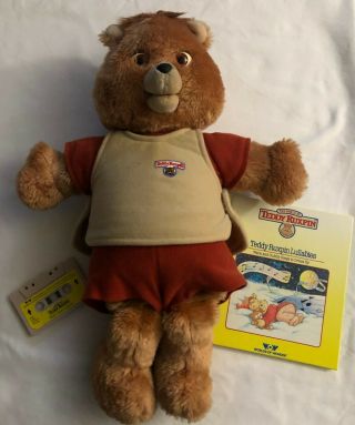 1984/1985 Teddy Ruxpin Talking Plush Bear W/book And Tape Lullabies
