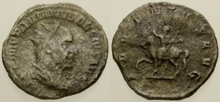 022.  Roman Silver Coin.  Trajan Decius.  Ar Antoninianus.  Rome.  Horseman