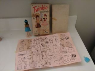 1950s Marx Twinkie Doll W/ Box,  Papers,  Acc 