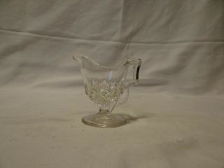 Antique EAPG Amazon pattern Flint Glass Mini Creamer 3 