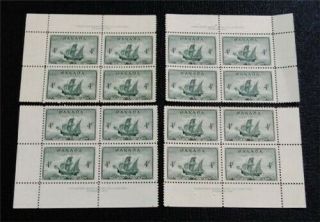 Nystamps Canada Stamp Og Nh 4 Different Plate Blocks Rare Set