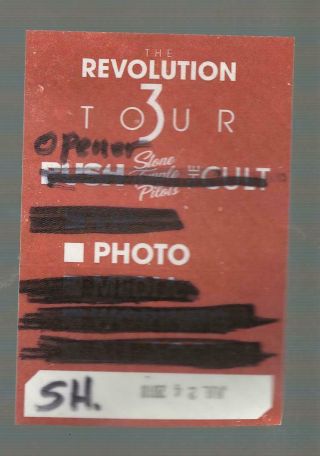 Bush Stone Temple Pilots The Cult Backstage Pass The Revolution 3 Tour
