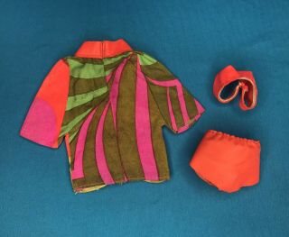 Vintage 1970 Talking Christie Barbie Doll RARE Orange Bikini Swimsuit,  Coverup 2