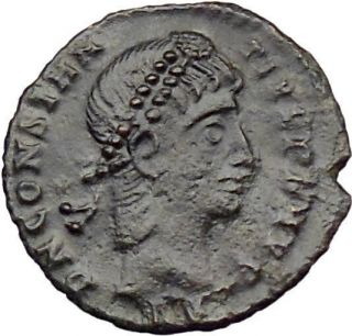 Constantius Ii Son Of Constantine The Great Ancient Roman Coin Wreath I29864