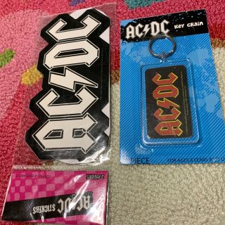 Ac/dc Classic Band Stickers & Keychain In Package -
