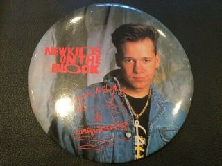 Vintage Kids On The Block Donnie Wahlberg 1989 Button - Up 6” Pin