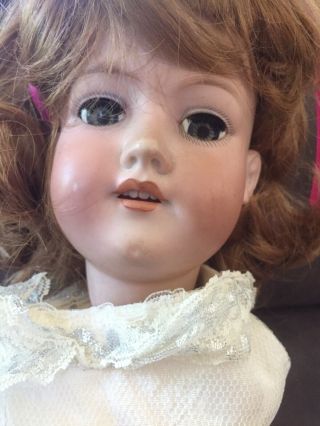 Antique 24” Armand Marseille Doll Bisque Head Composition Body Glass Eyes Teeth 2