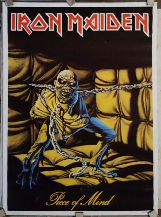 Iron Maiden Piece Of Mind 1983 Poster Approx 21 X 29