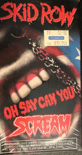 Skid Row Oh Say Can You Scream Vhs Video 1990 Live Concert
