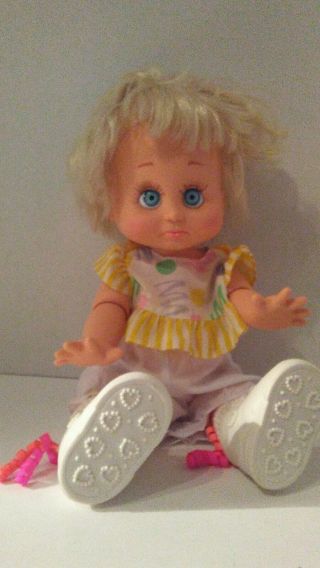 1991 Blonde Hair Galoob Baby Face Doll " So Sorry Sarah " Number 6 Lgti